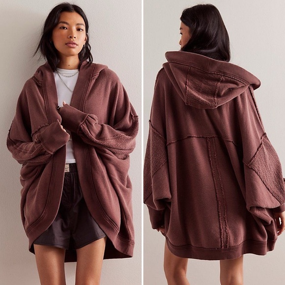 We The Free Sweaters - We The Free Forever Yours Cardigan Oversized Brown Size XS